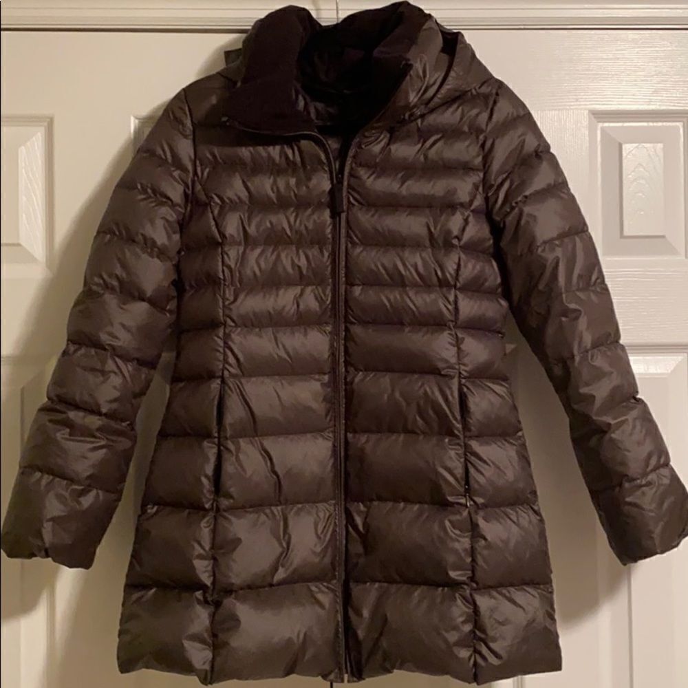 Marc New York Dark Grey Hooded Puffer Jacket - Size M